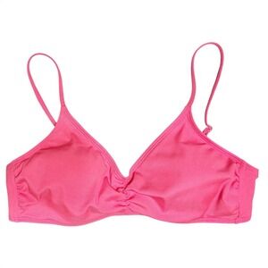 Shade & Shore Bikini Top Girls XL 16 Bubblegum Bright Pink Swimsuit Bathing Suit